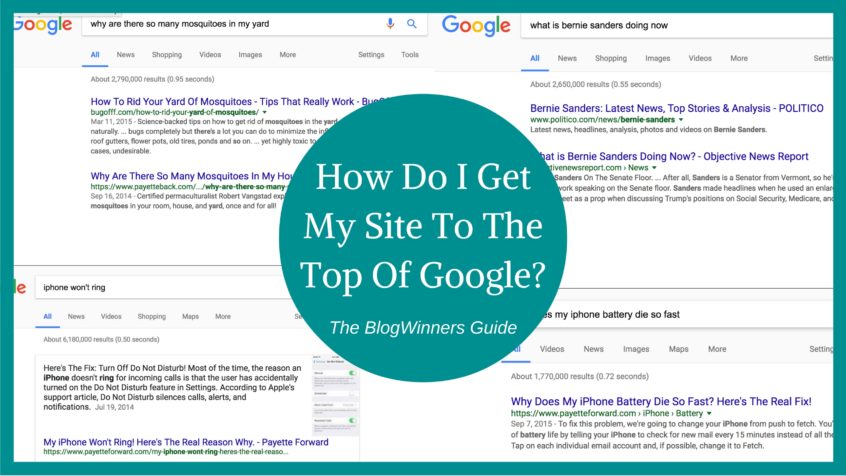 how do i get my site to the top of google